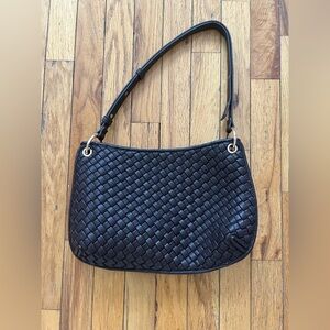 Brown Woven Shoulder Bag